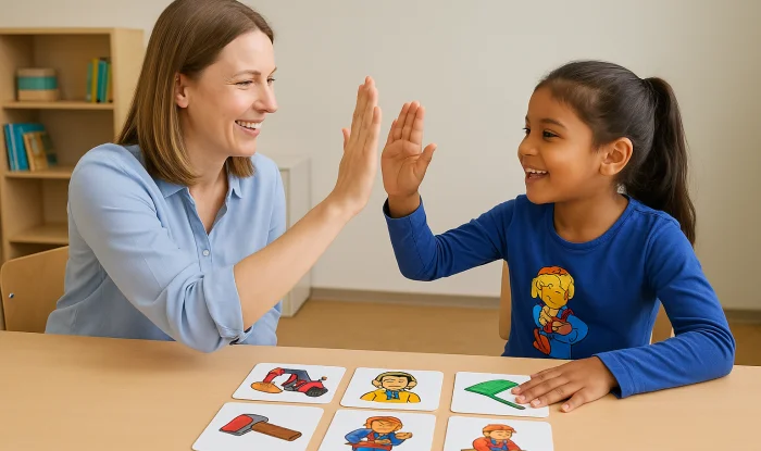 KonLab Therapie mit Kind und Logopädin