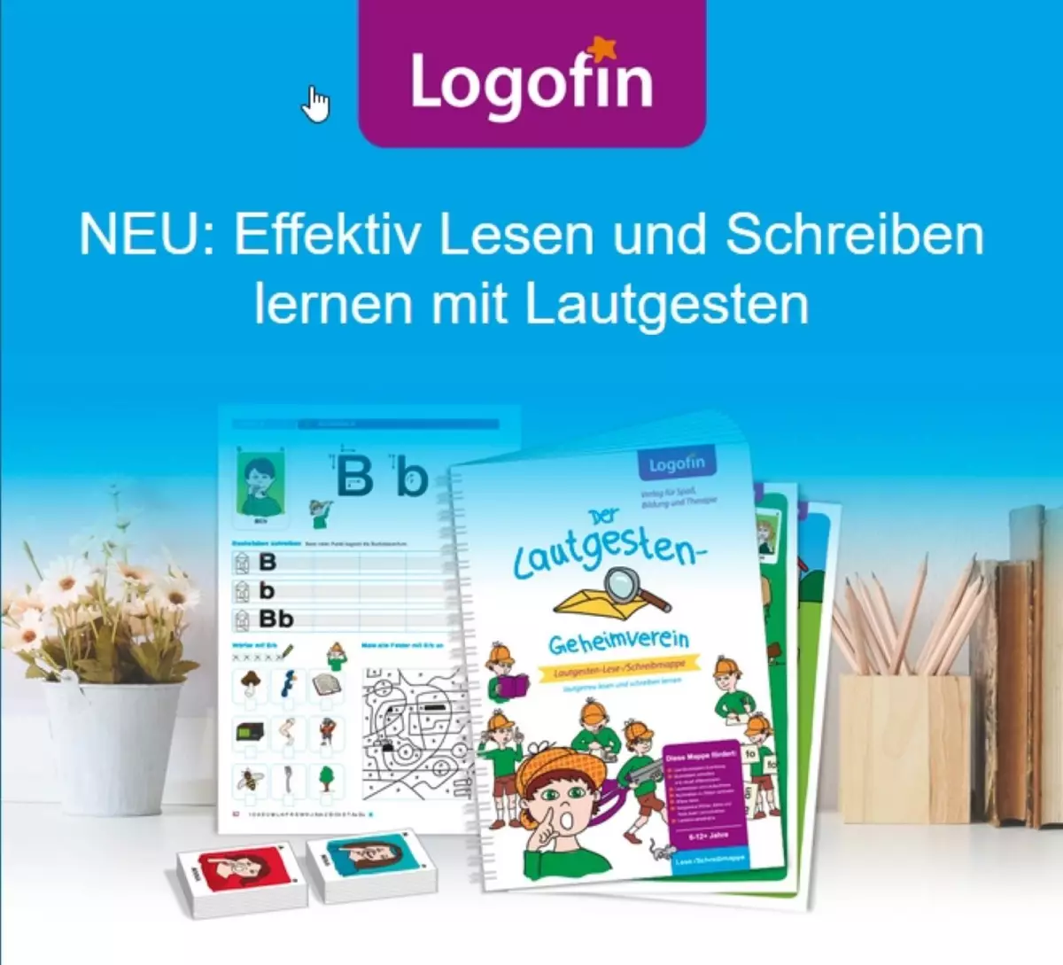 Lautgesten-Lese/Schreibmappe - lautgetreu lesen und schreiben lernen